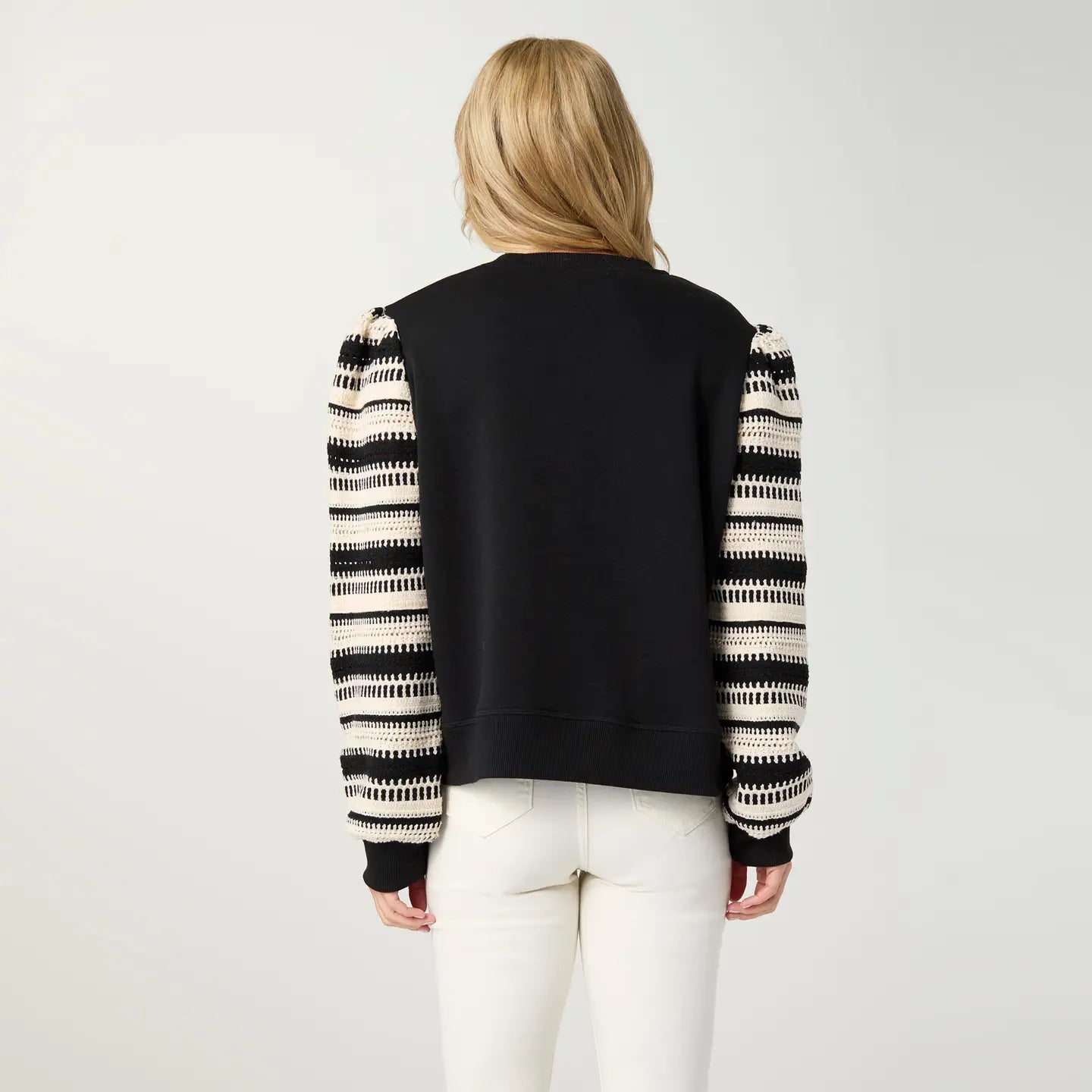 Solay Mixed Media Long Sleeve Top