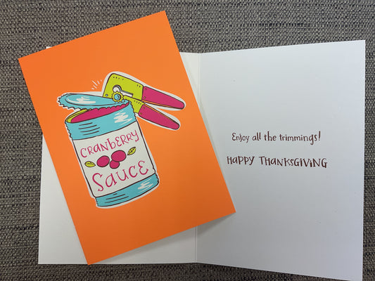 Cranberry Sauce Funny Thanksgiving Card
