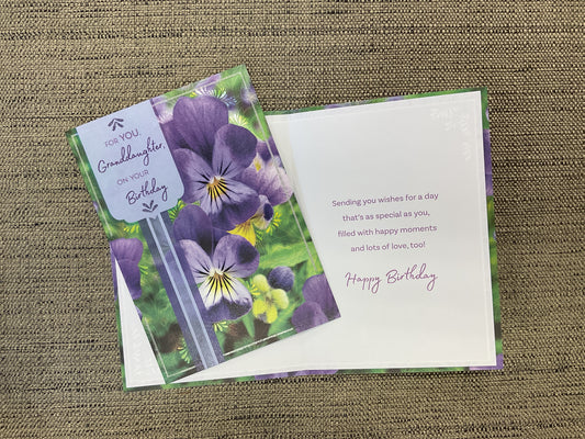 Granddaughter Birthday Card