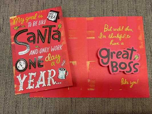 Boss Christmas Card