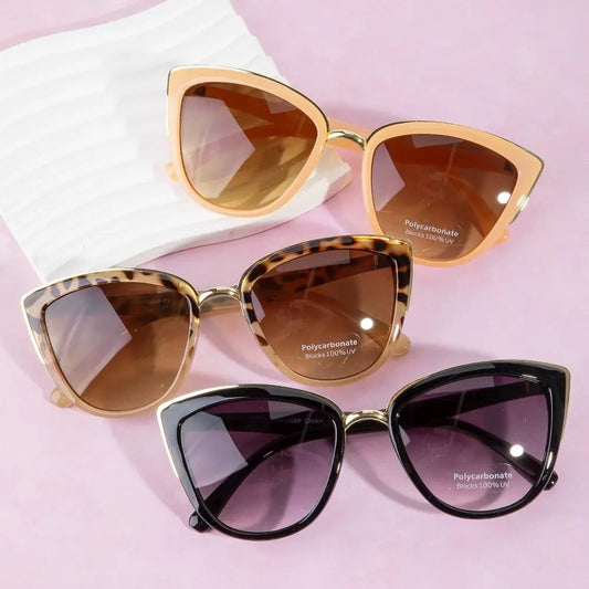 Metallic Accent Cat Eye Sunglasses