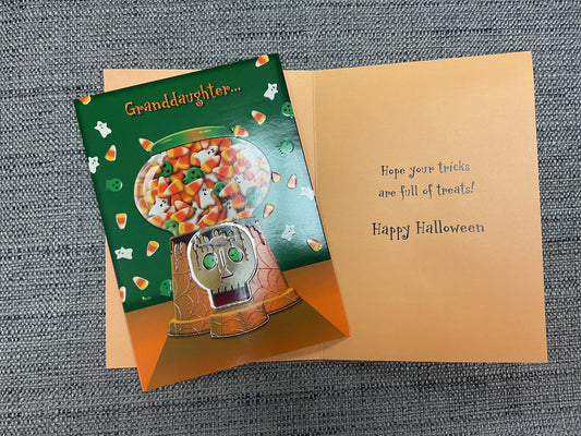 Granddaughter Funny Halloween Card