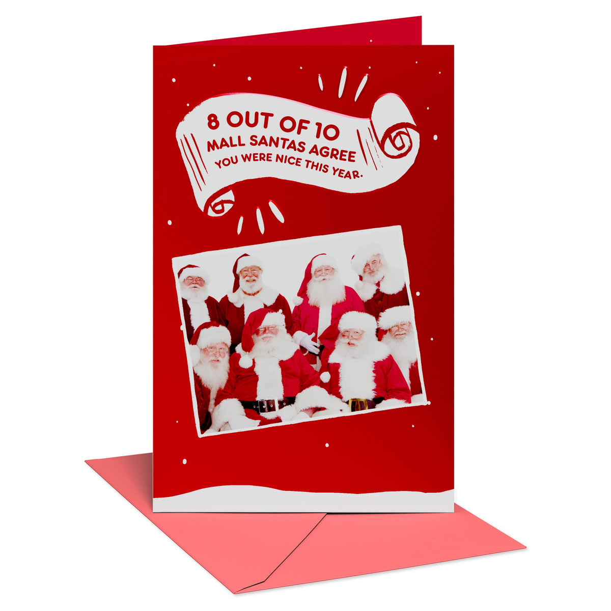 Funny Christmas Card for Anyone (Mall Santas)