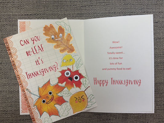 For Kids Thanksgiving Card
