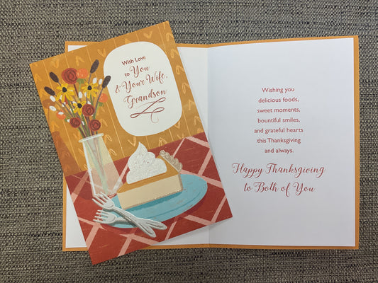 Grandson and Wife Thanksgiving Card