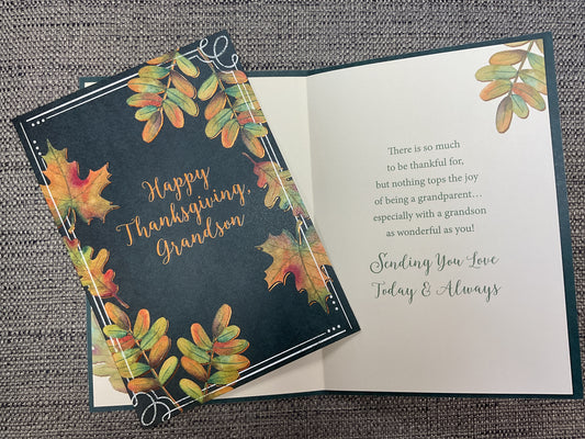 Happy Thanksgiving, Grandson Card