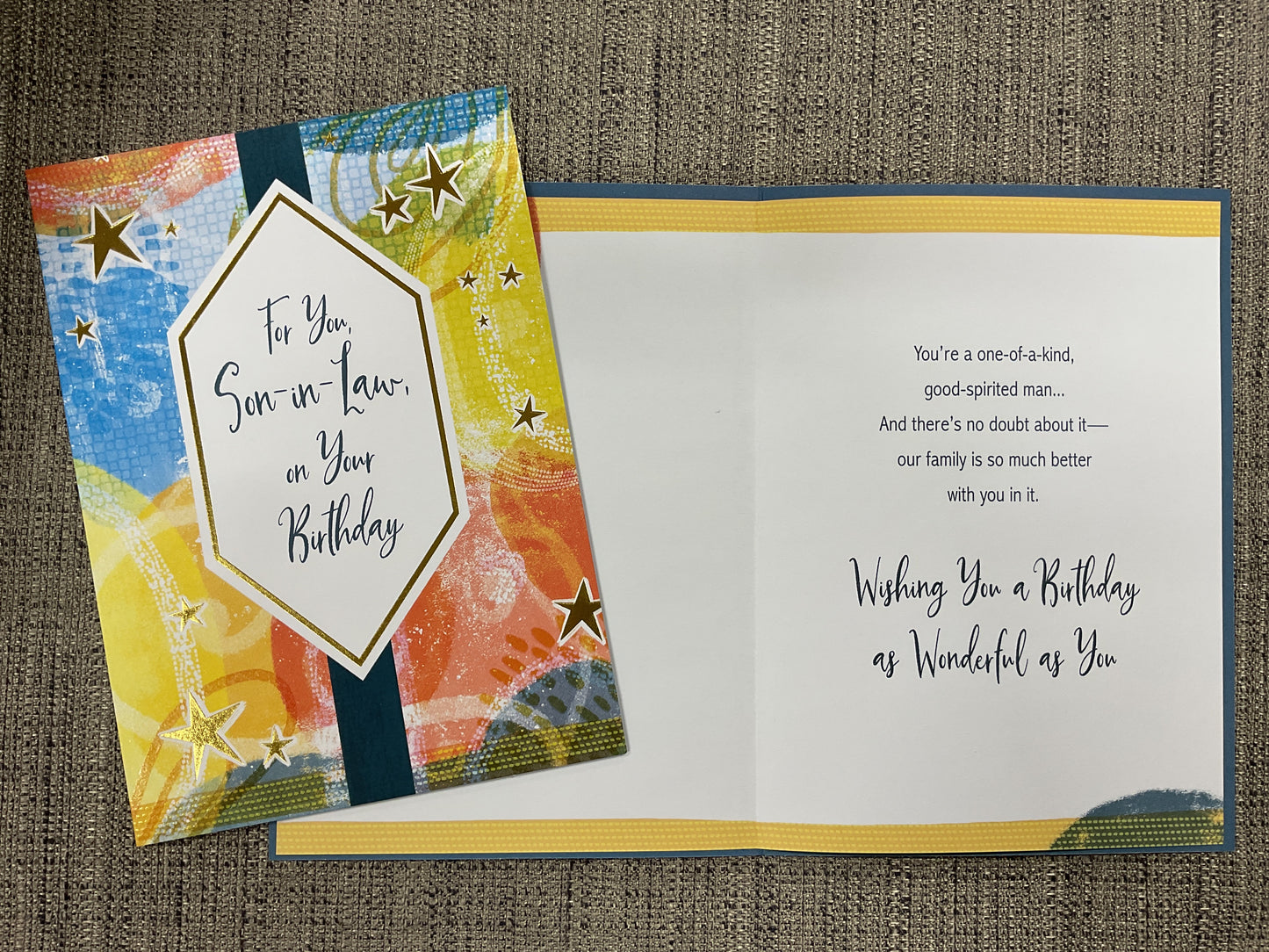 Son-in- Law Birthday Card