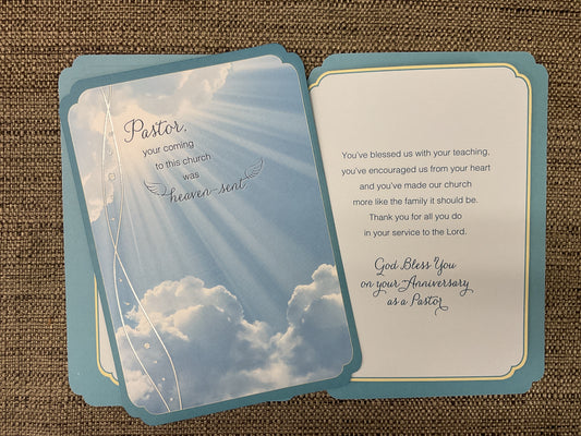 Pastor Anniversary Card