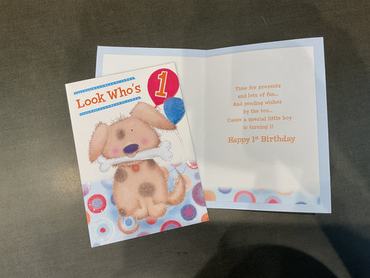 Boy’s First Birthday Card