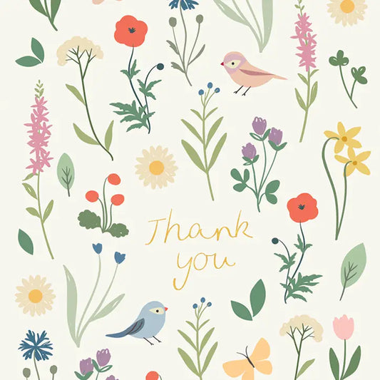Floral Thank You Greeting Card