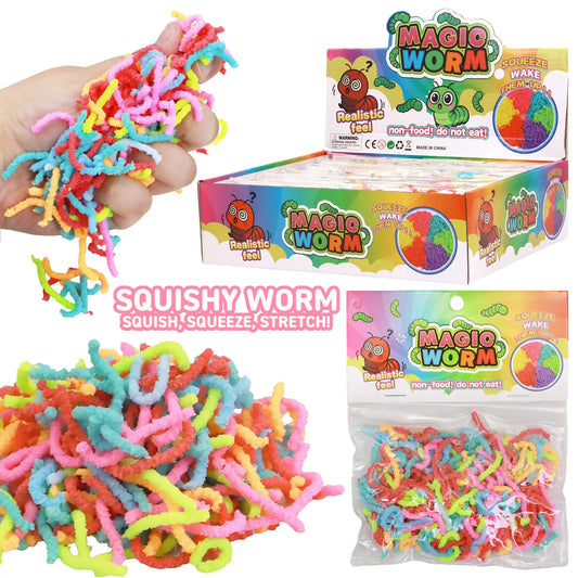 Squeeze Magic Wiggly Noodles Fidget Sensory Squishy Bag
