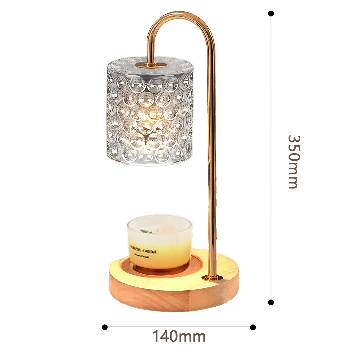 Wood Wax Melt Warmer Lamp Dimmable Flameless