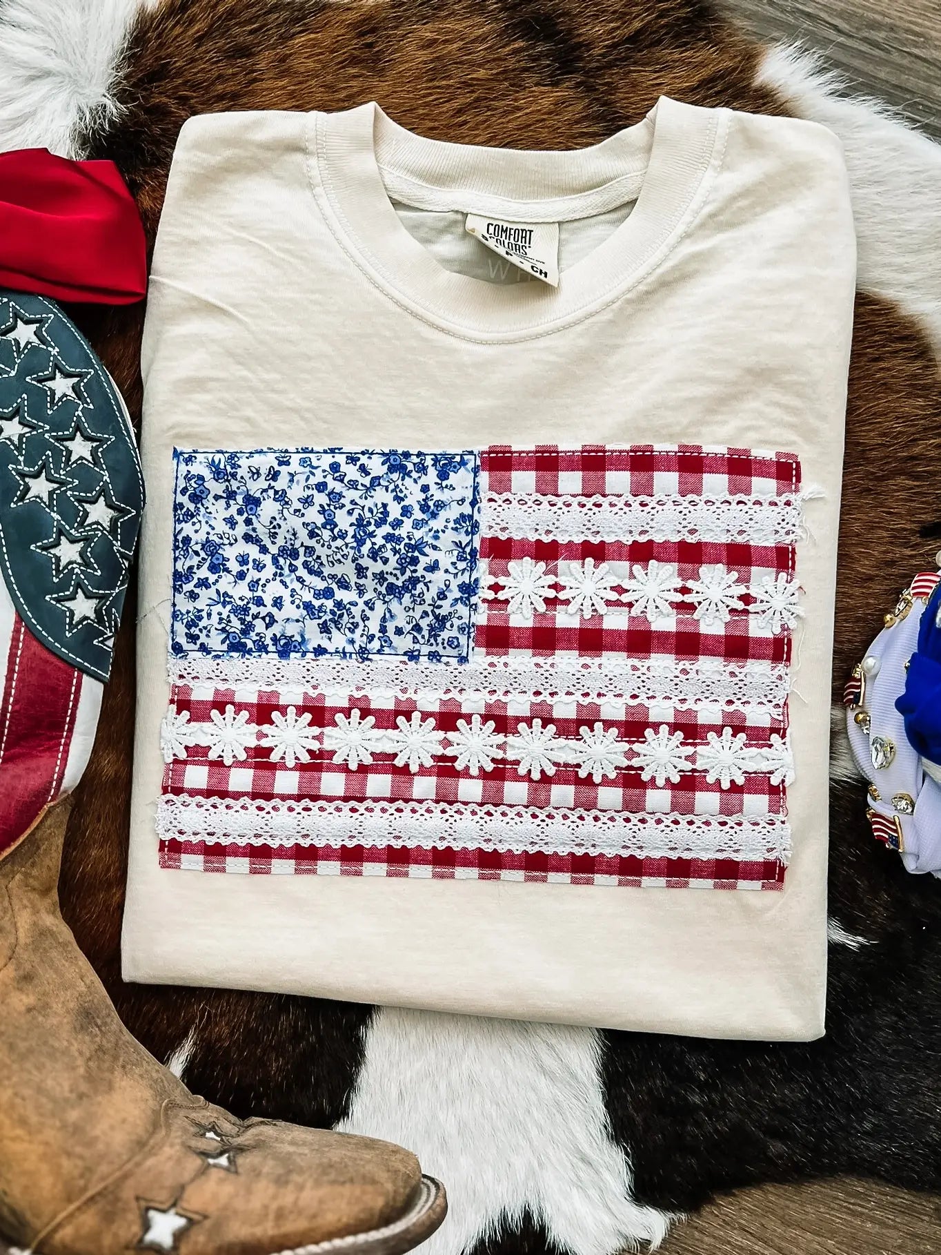 American Flag Daisy Tee (Youth)