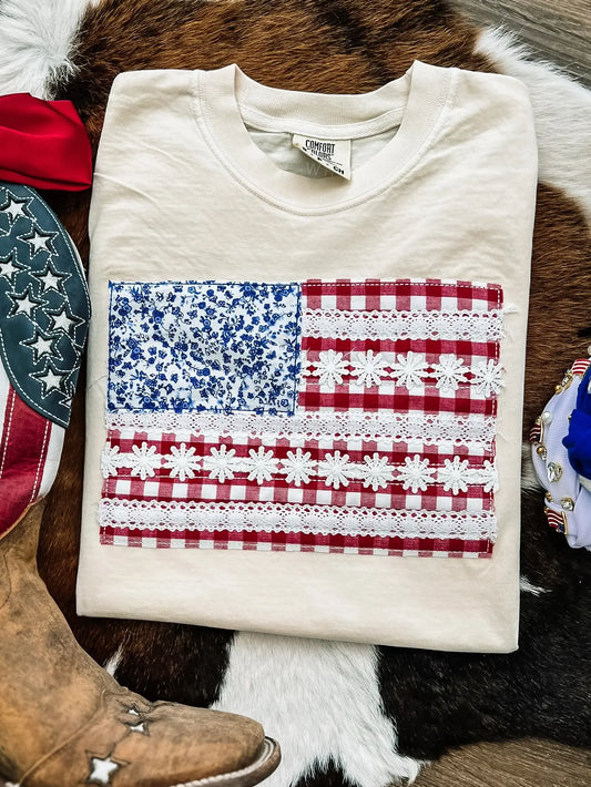 American Flag Daisy Tee (Youth)