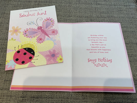 Aunt Birthday Card From Child