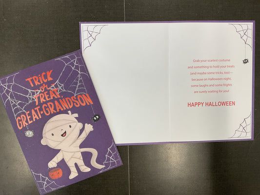Young Great-Grandson Halloween Card