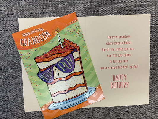 Grandson Juvenile Birthday Card