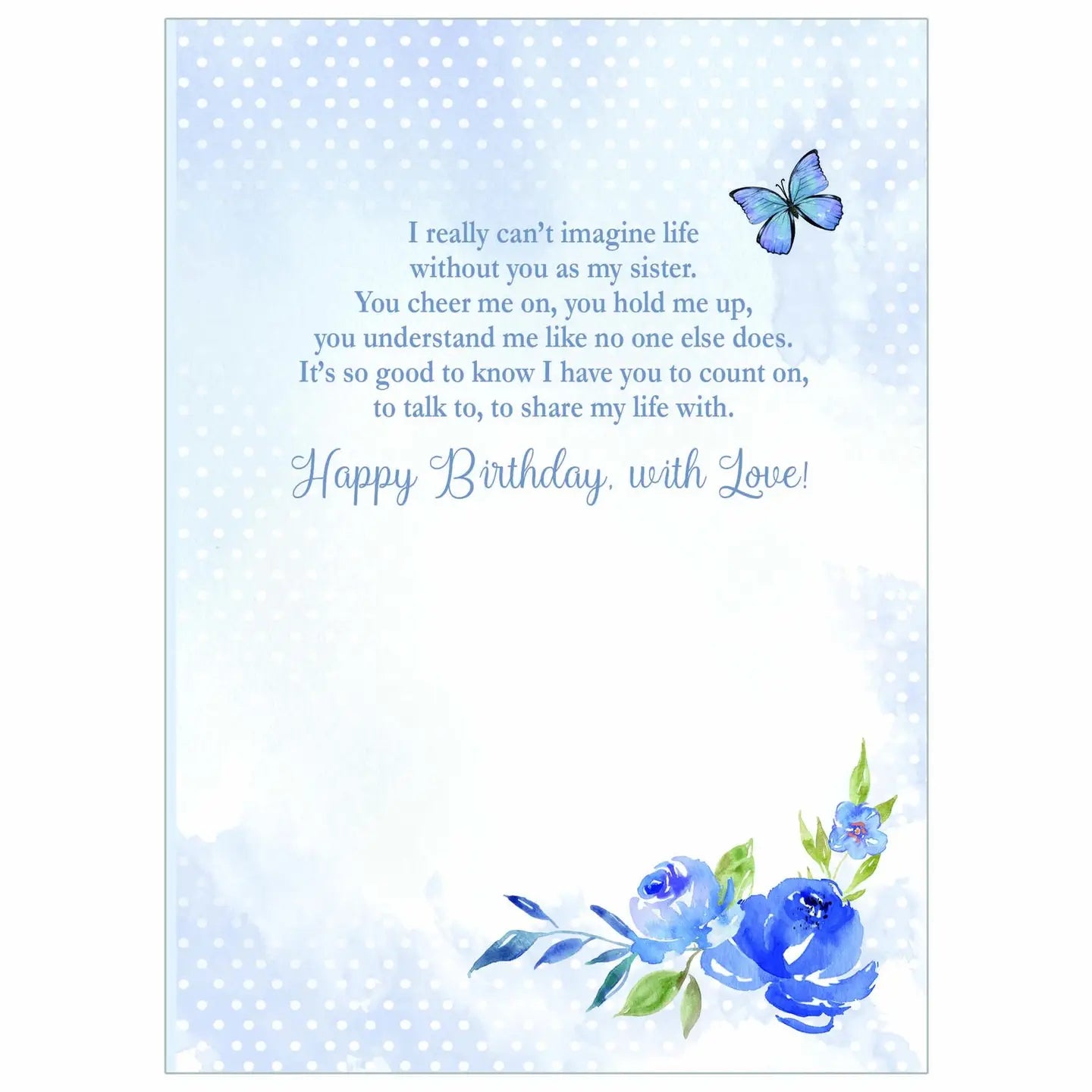 Fragrant Indigo Birthday - Sister Scripture Card