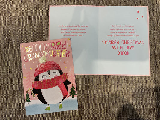 Granddaughter Christmas Card