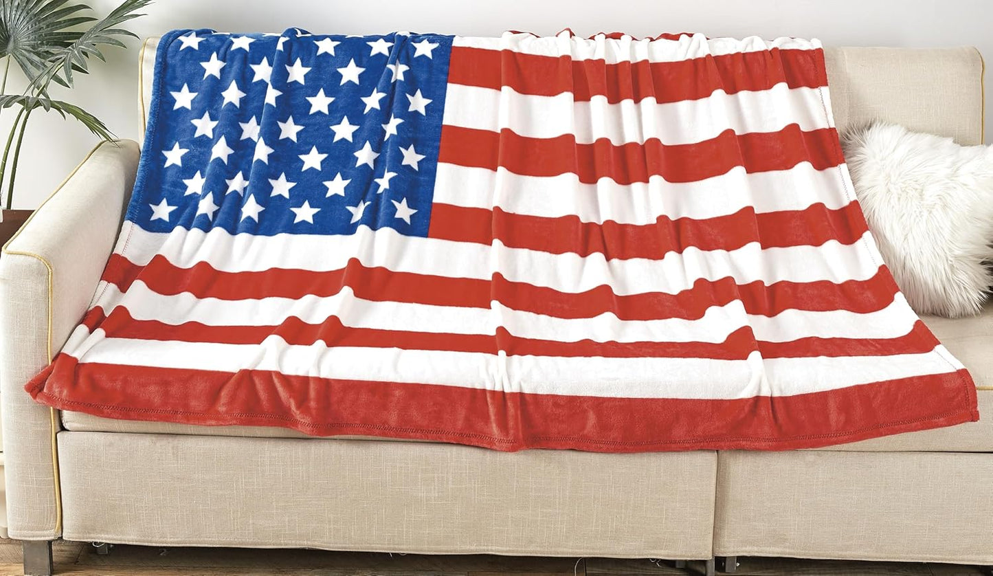 Over Sized Throw Blanket 50X70 American Flag