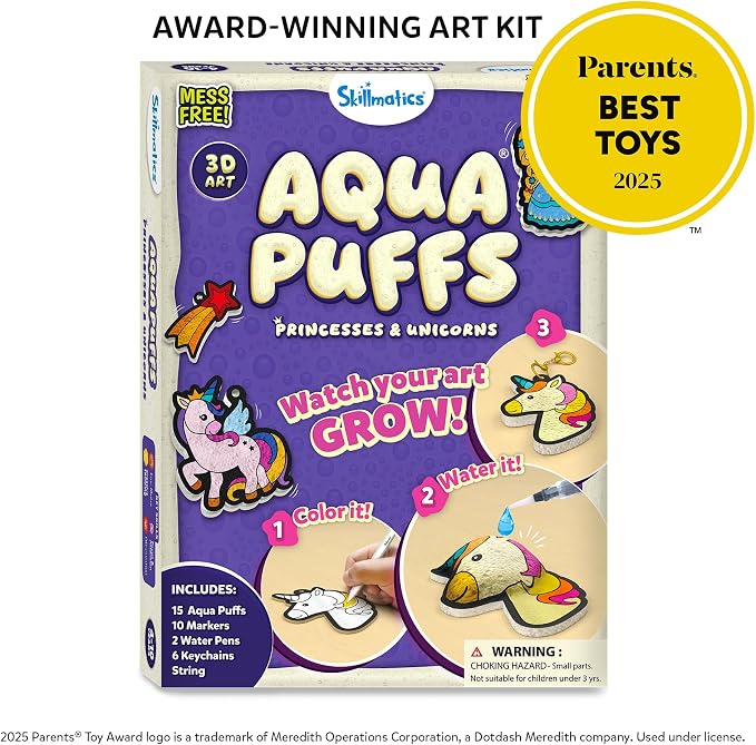 Skillmatics Aqua Puffs Animals, Paint by Number