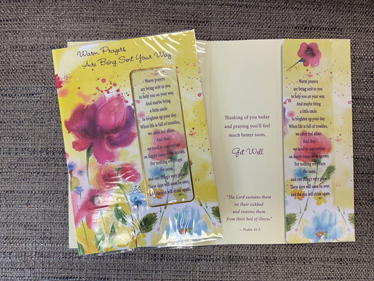 Religious Get Well Card *Keepsake Bookmark*