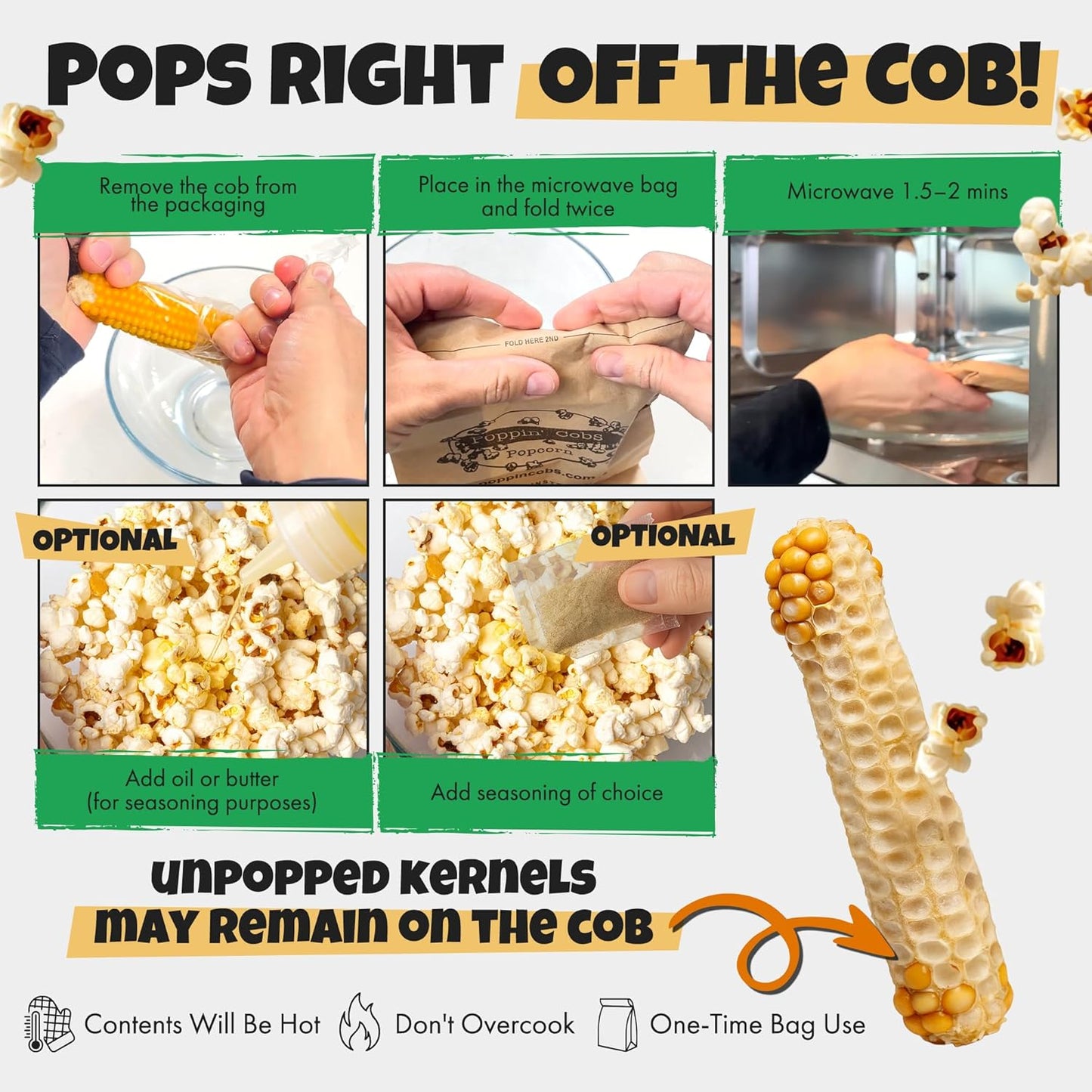Poppin' Cobs Popcorn Lovers Variety Pack