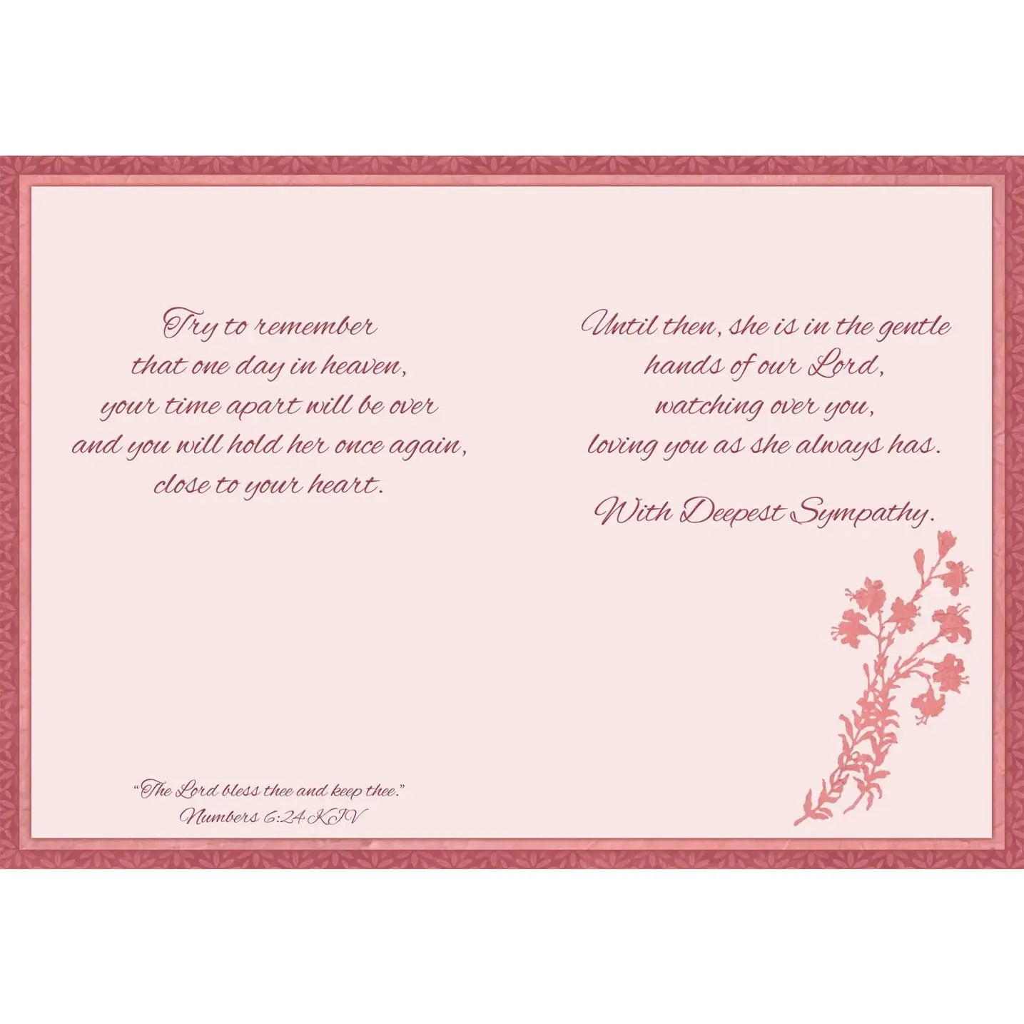 Beloved Daughter - Sympathy Loss of Daughter Scripture Card