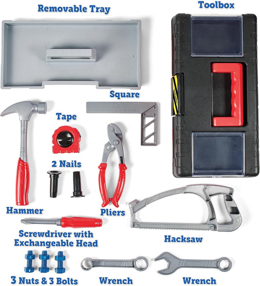 Kidoozie My First Toolbox - Build, Imagine & Learn with 19 Tools