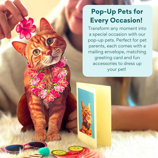 Orange Tabby Pop-Up Cat