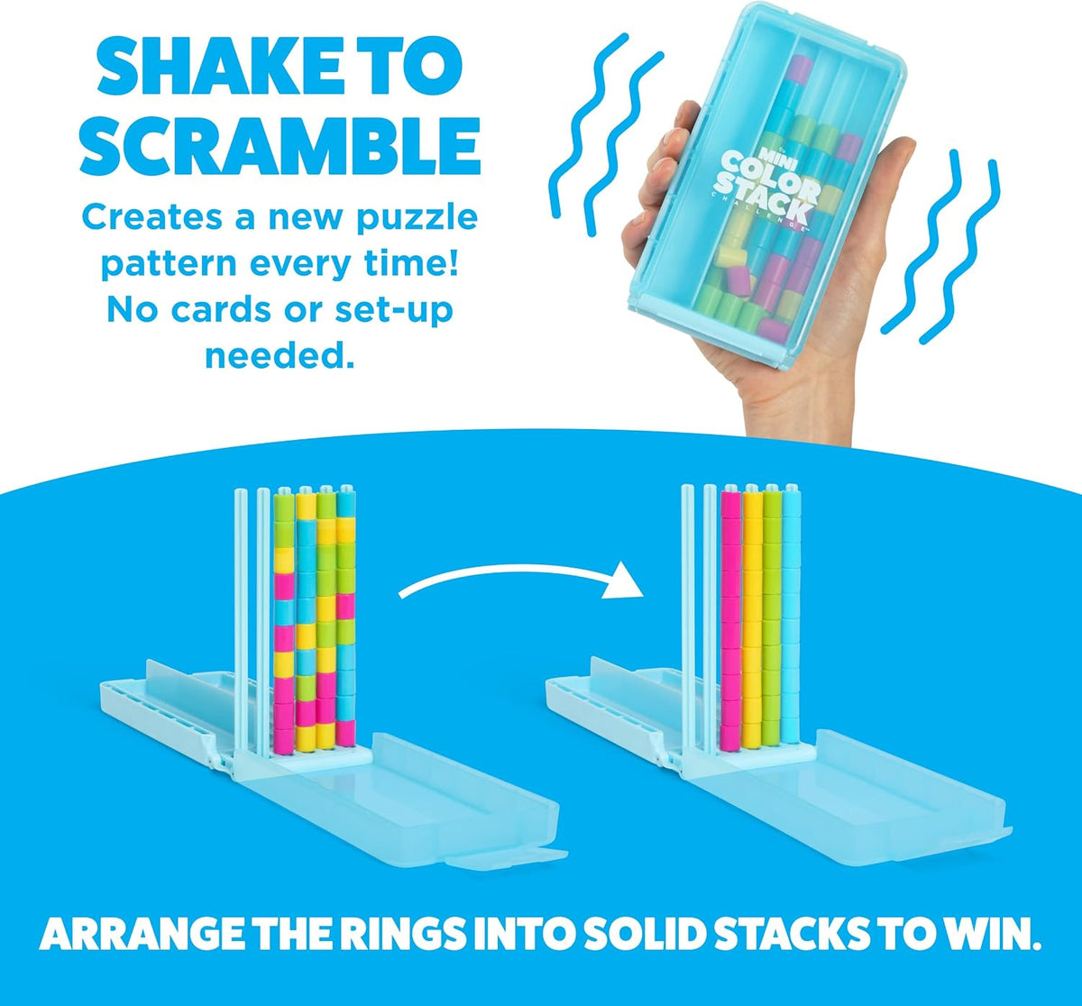 Mini Color Stack Challenge Solo Travel Game