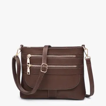 Octavia Crossbody w/ Multi-Zip Compartments