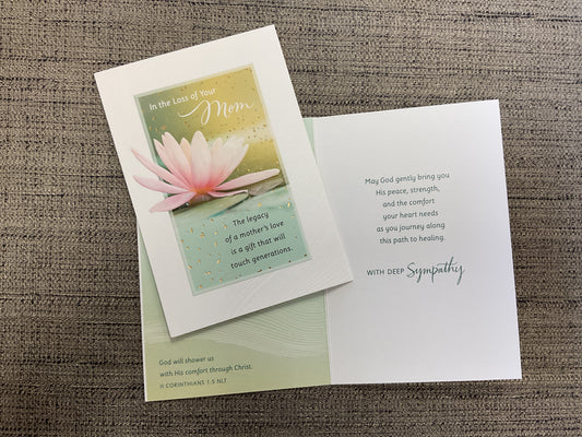 Loss of Mom Religious Sympathy Card