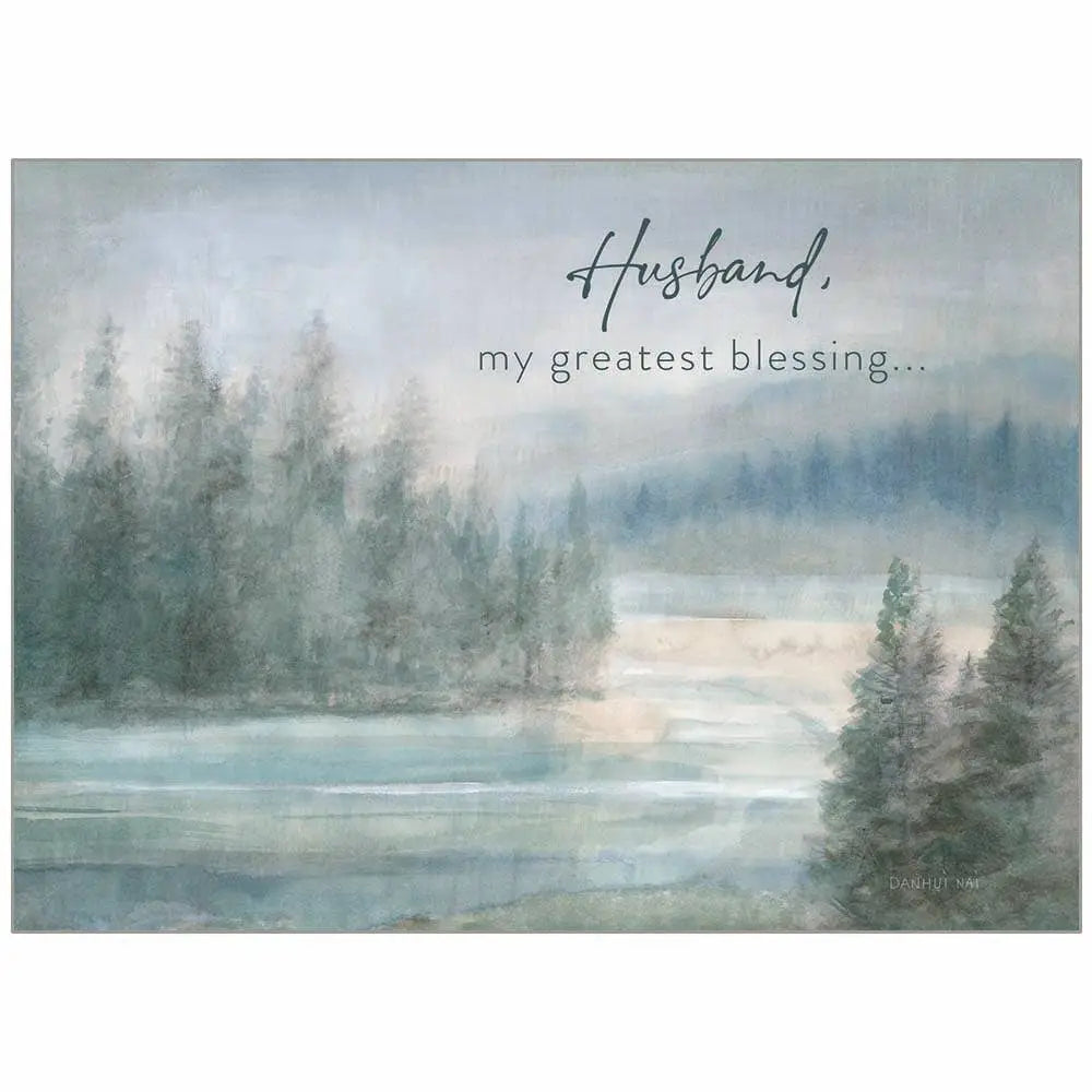 Morning On the Lake - Faith Birthday Husband Card