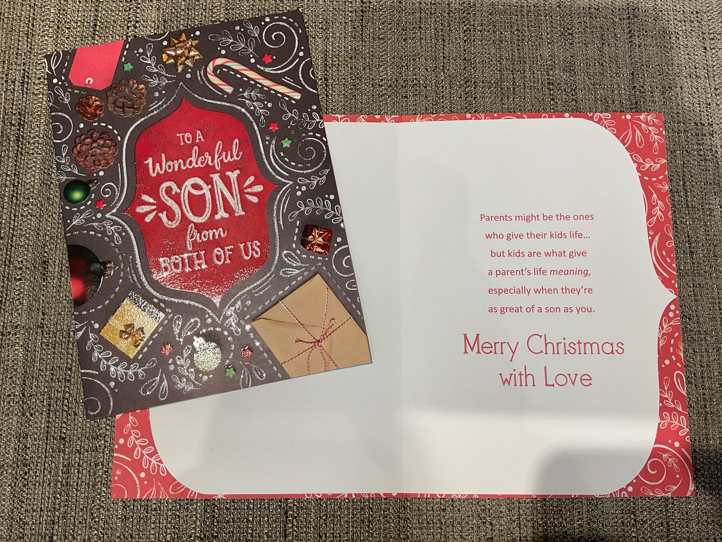 Son (From Both) Christmas Card