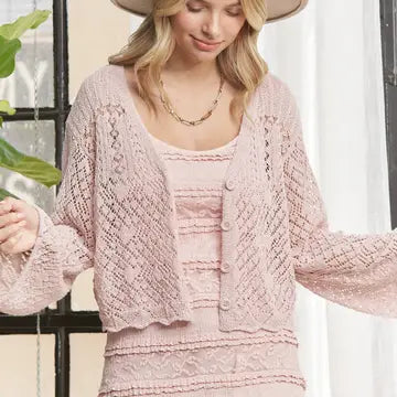 Long Sleeve Crochet Sweater