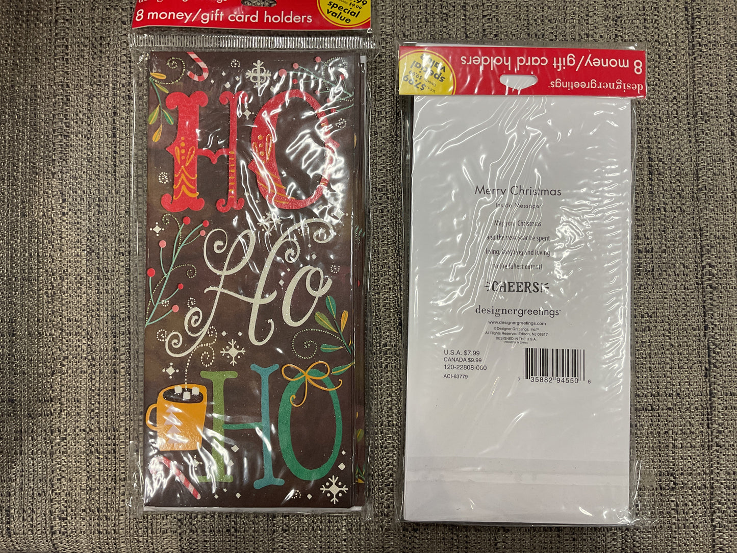 8 Ct Holiday Money/Gift Card Holders