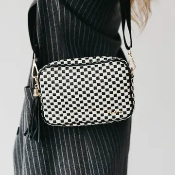 Woven Willow Camera Crossbody Bag