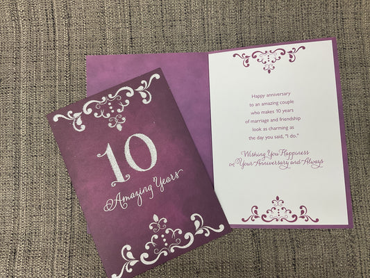 10th Anniversary Card