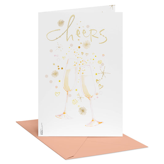 Engagement Card for Bride and Groom (Cheers to Love)