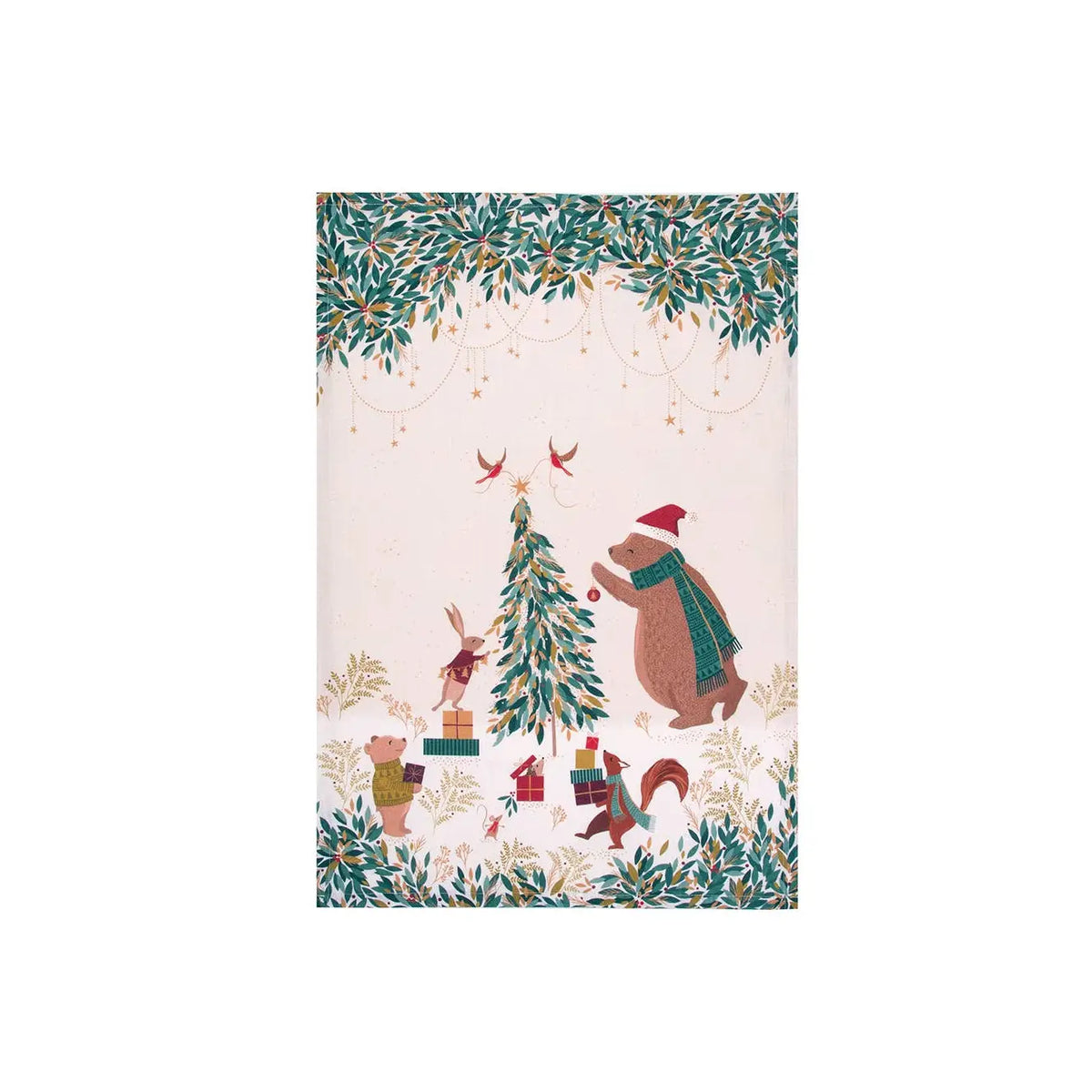Christmas Tree Decorating Kitchen Towel