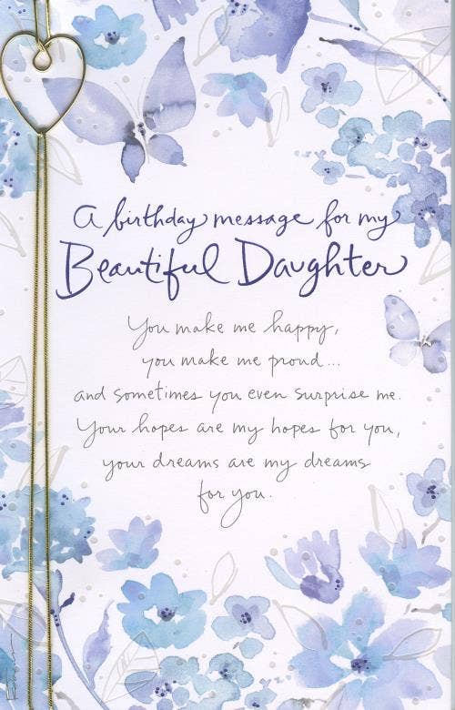 Daughter Birthday Card (Watercolor Flowers)