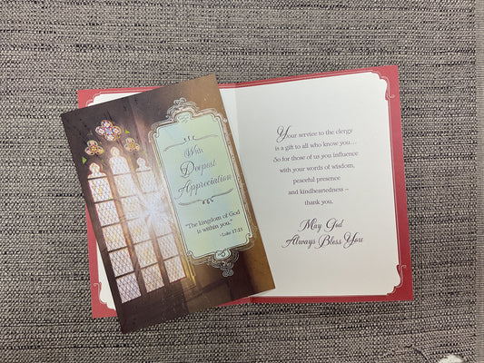 Your Service is a Gift to All - Clergy Appreciation Card