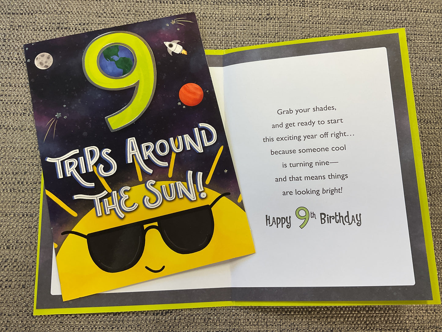 Age 9 Birthday Card