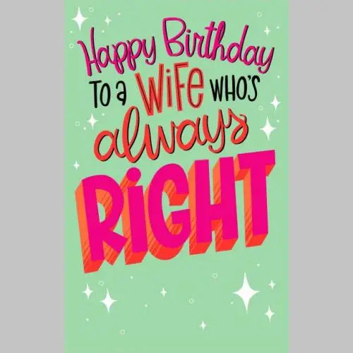Wife Birthday Card