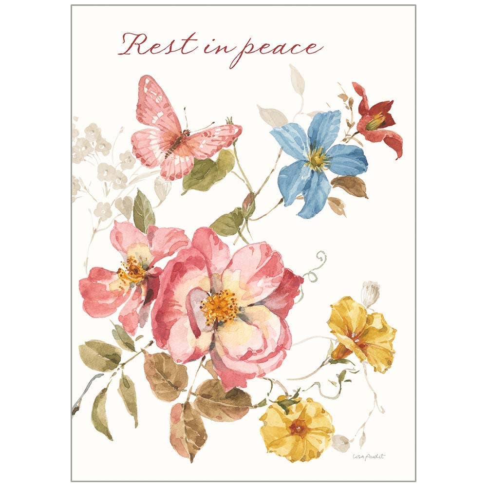 Pink Butterfly - Sympathy Card