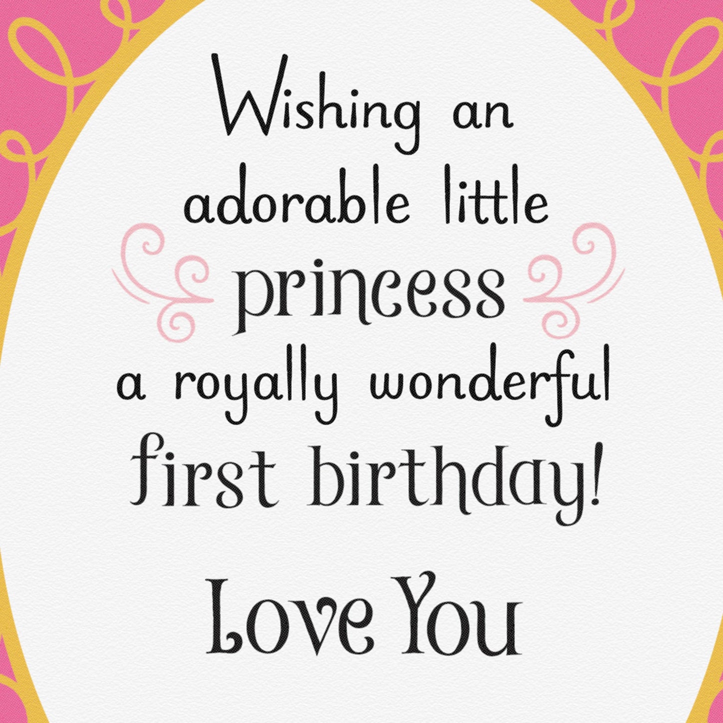1st Birthday Card for Baby Girl