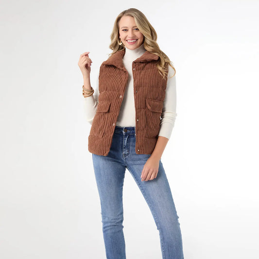 Nicky Corduroy Down Filled Vest
