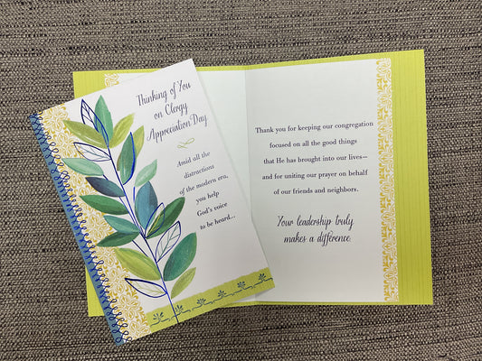 In God’s Service - Clergy Appreciation Card