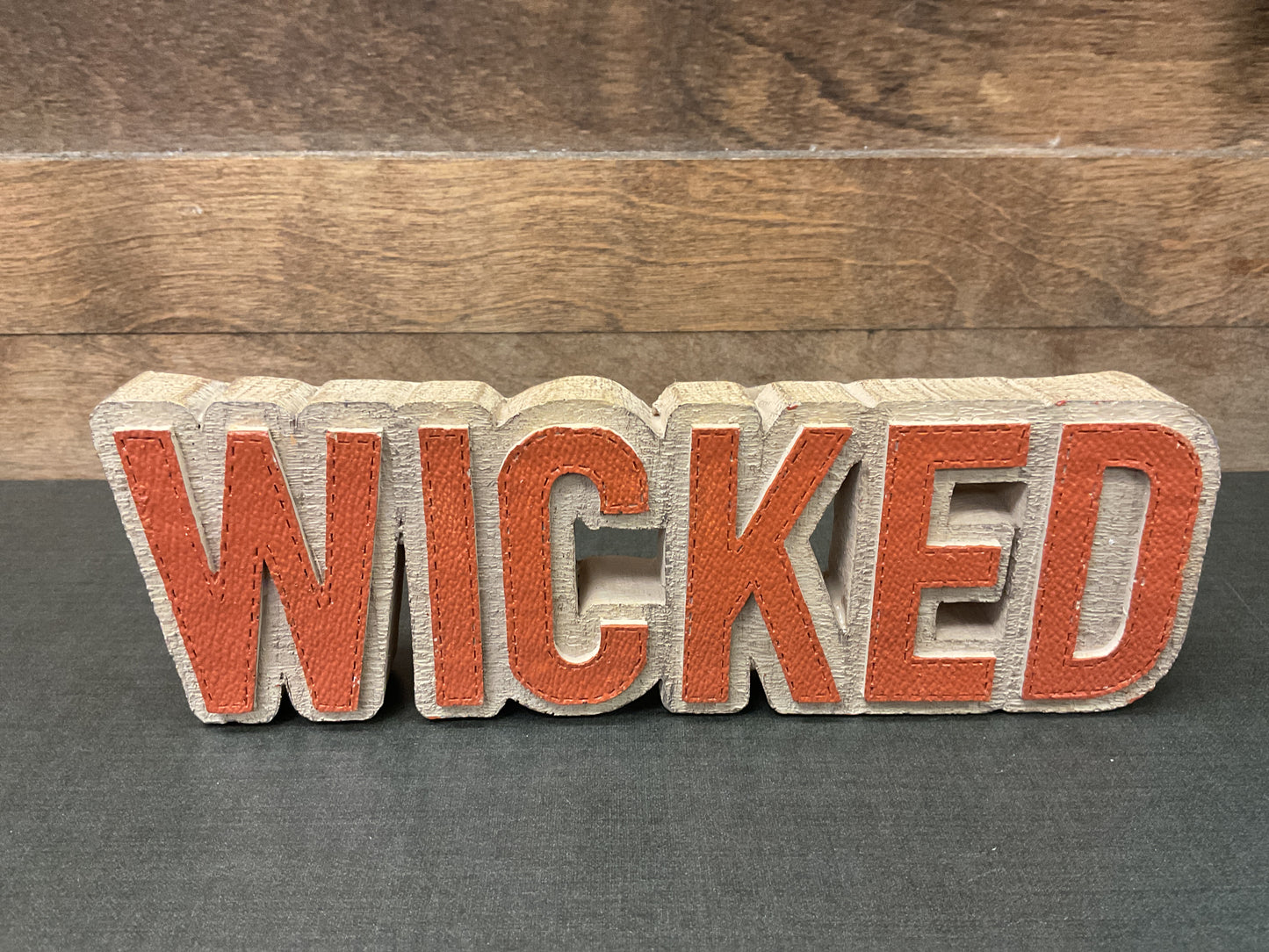 8.75 Inch Orange Wicked Cutout Tabletop Sign